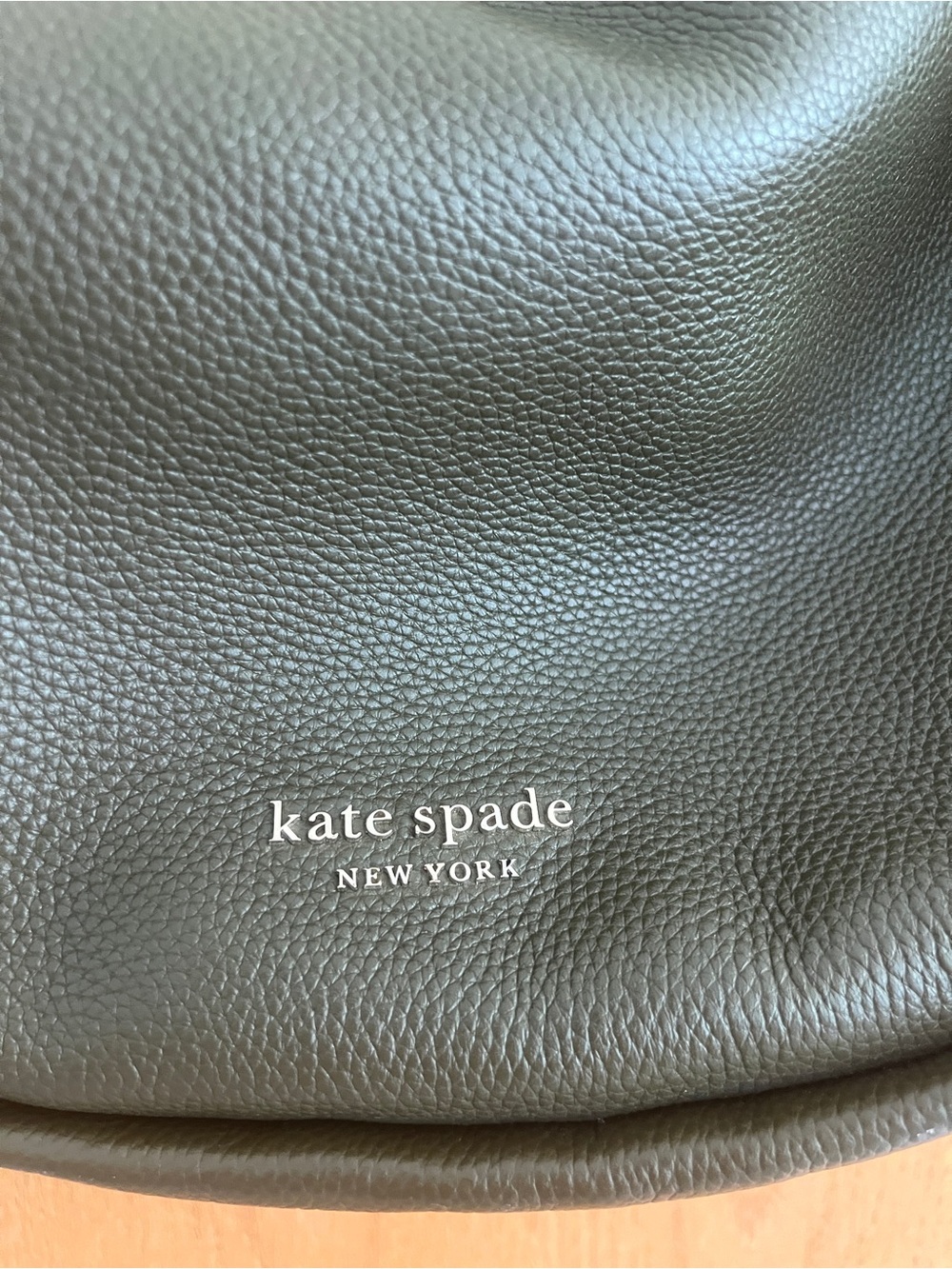 kate spade Dark Olive Green Pebbled Leather Shoulder Bag - Picture 2 of 4